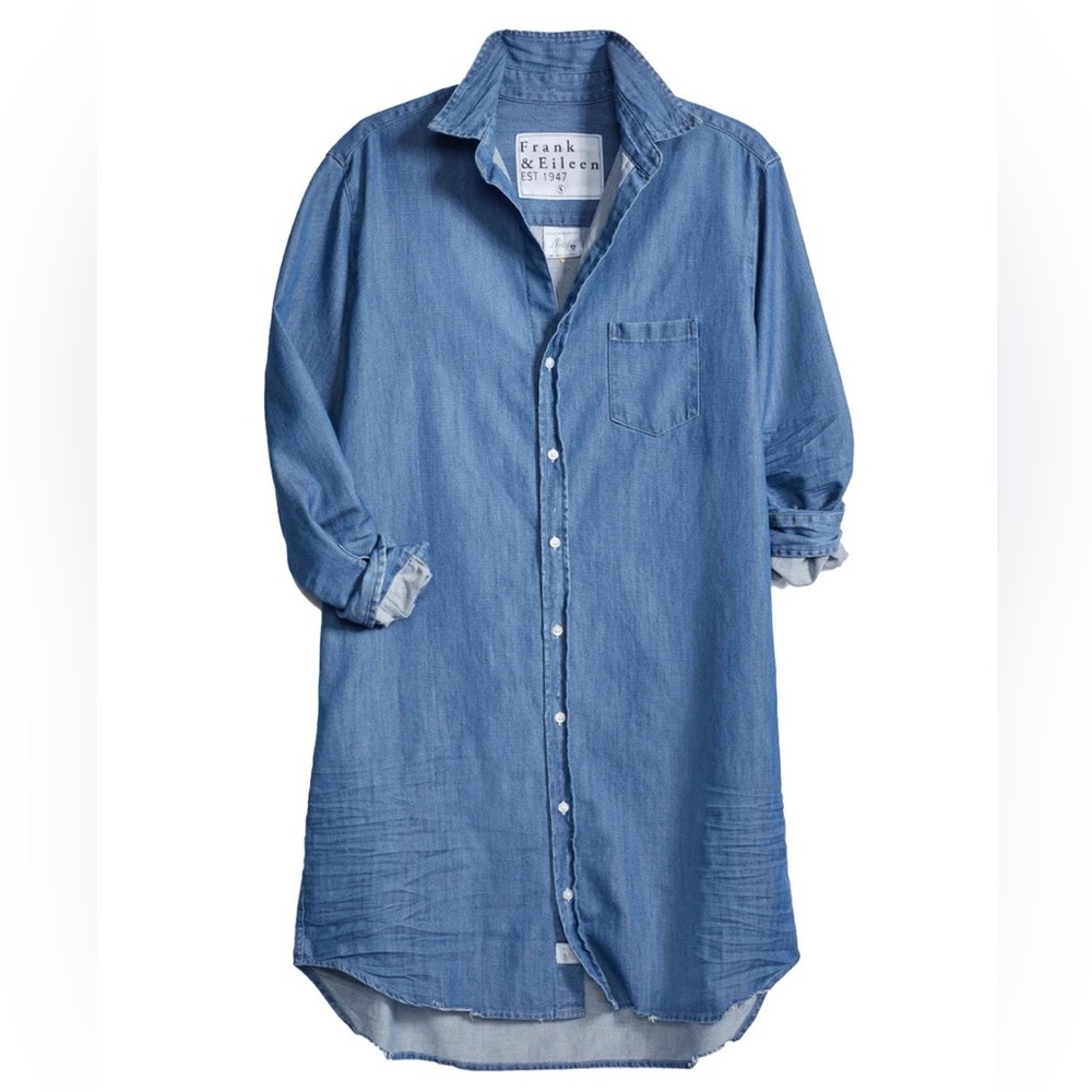 Frank & Eileen Blue Long Sleeve Dress